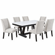 Dining Set With Upholstered Wing Back Chairs