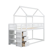 Bunk Bed With Shelves And Drawers, Storage Focused Design