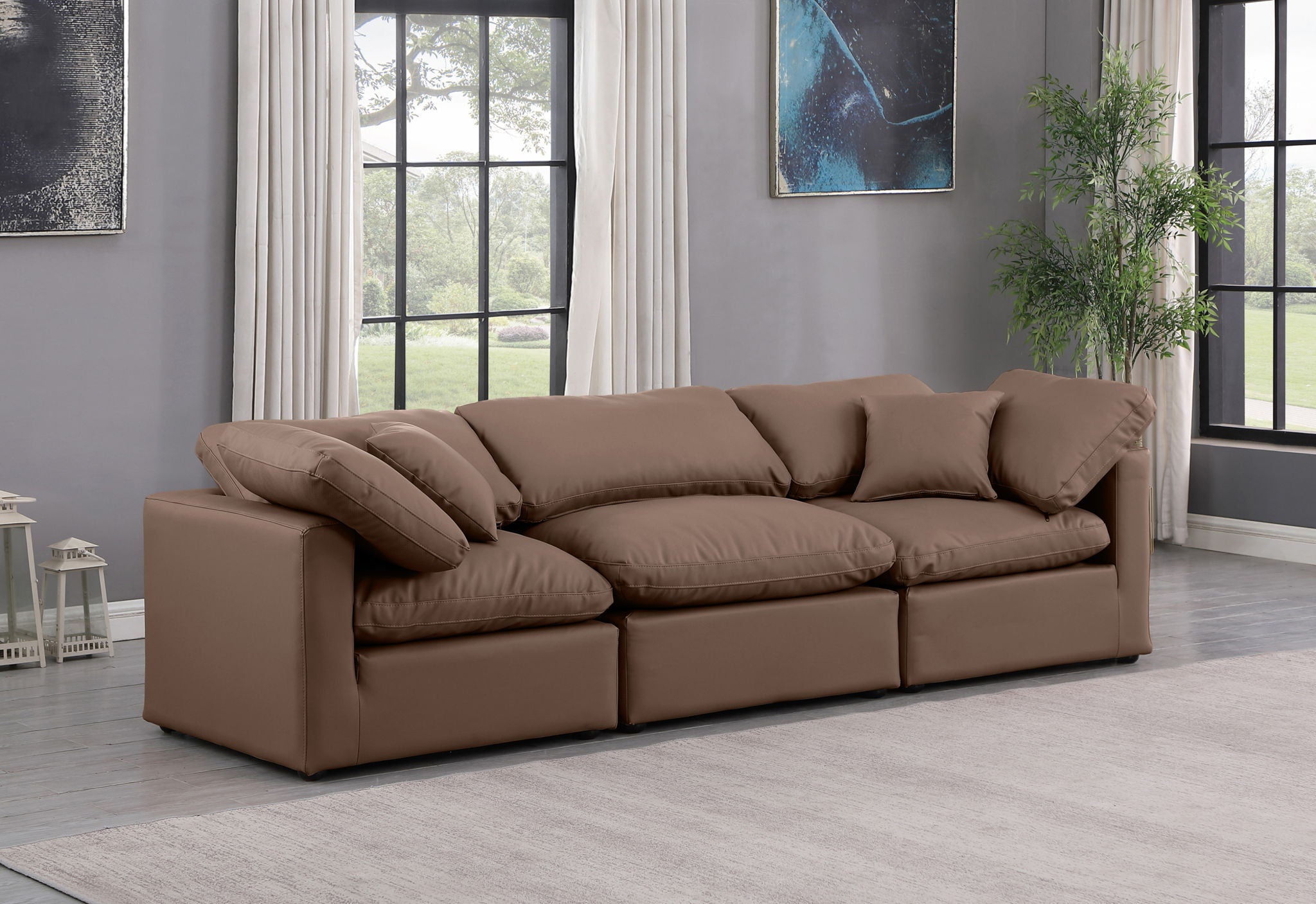 Indulge - Faux Leather 3 Seat Modular Sofa
