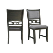 Amherst - Dining Side Chair With Fabric Cushion Side Stretcher (Set of 2) - Gray Finish