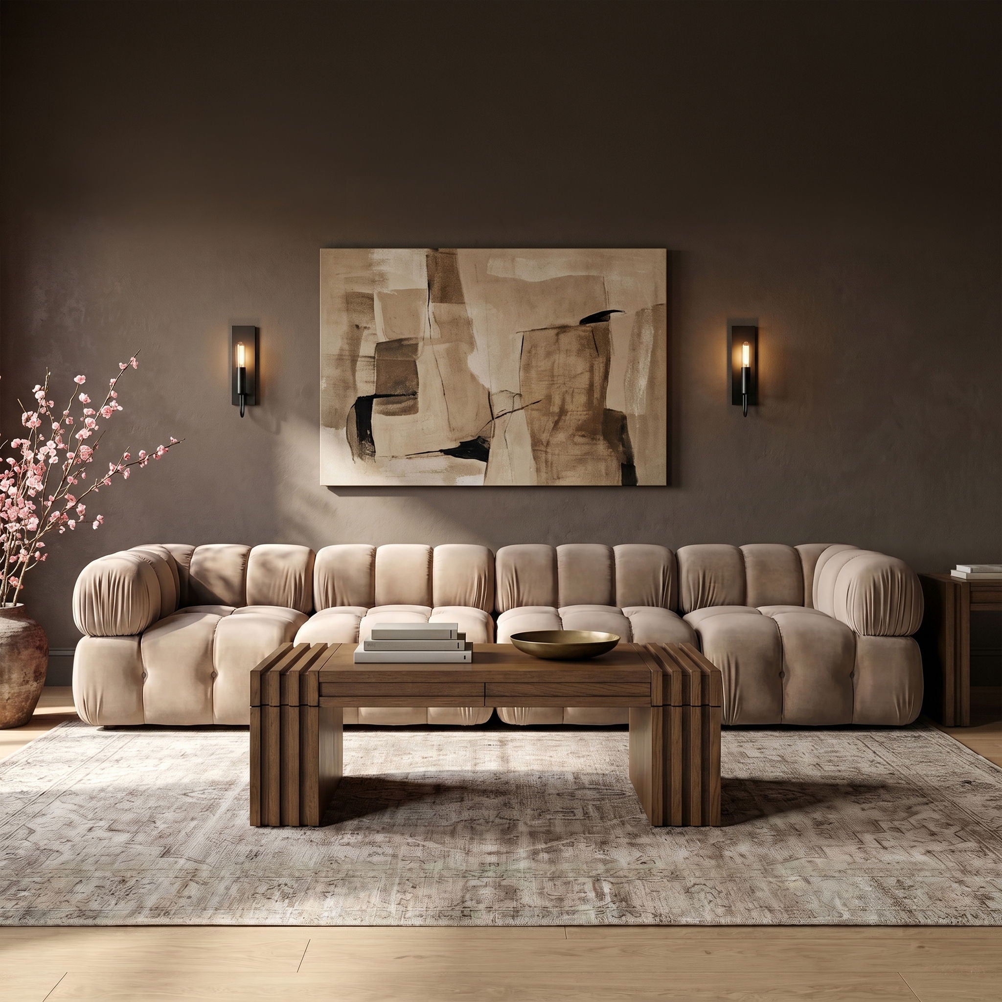 Orin - Fabric Velvet 4 Piece Modular Sofa