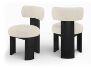 Atelier - Vegan Leather Upholstered Dining Chair (Set of 2) - Taupe / Painted Black