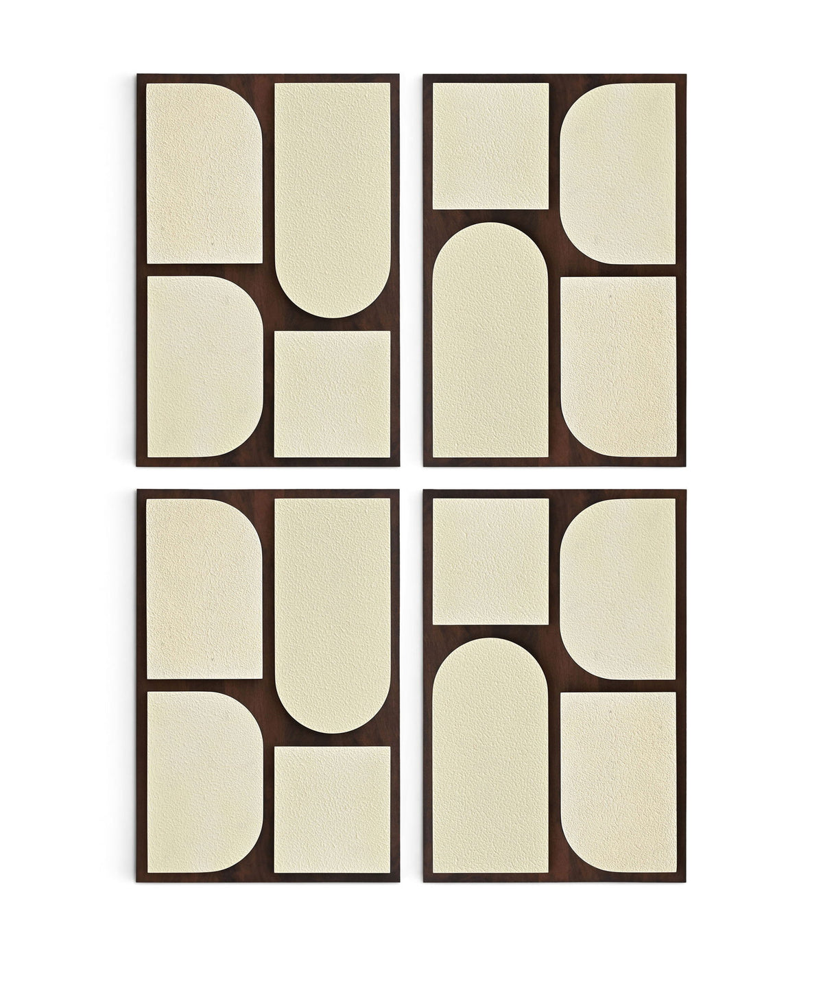 Icon - Mango Wood 4 Piece Wall Art
