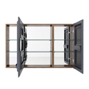 Wall Mounted Bathroom Cabinet With Adjustable Shelves Storage Cabinet - Imitative Oak