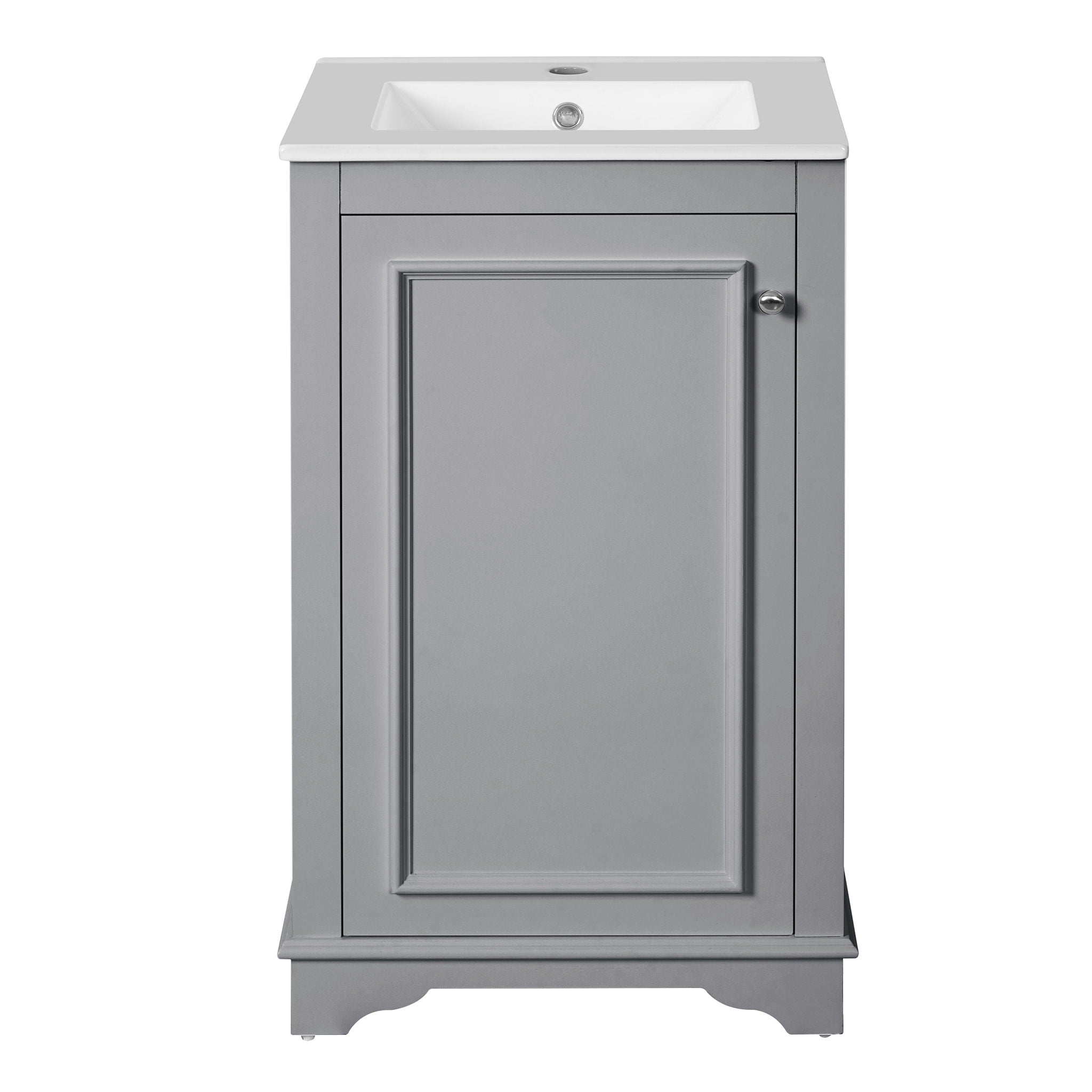 Bathroom Vanity With Sink, Freestanding Single Cabinet Set, Soft Close Door, Adjustable Shelf