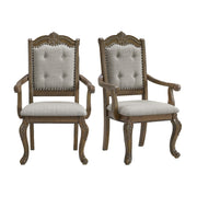 Madison Park - Dining Arm Chair (Set of 2) - Walnut / Beige