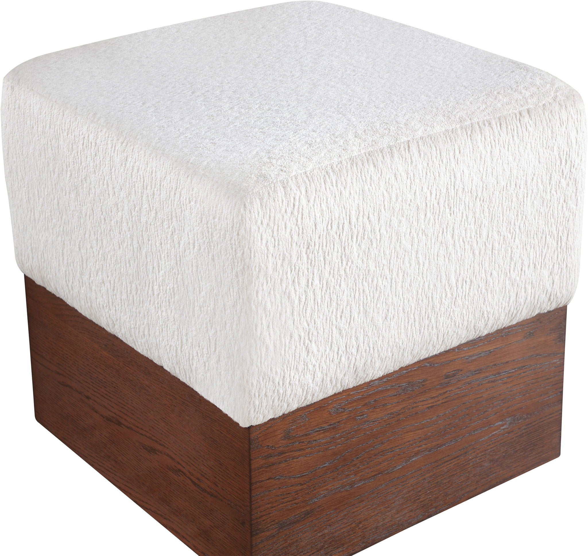 Havre - Ottoman / Stool With Brown Base