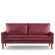 Upholstered Sofa, 3 Seater Couch For Living Room - Burgundy