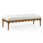 Oodle - Vegan Mohair Bench, Walnut Legs