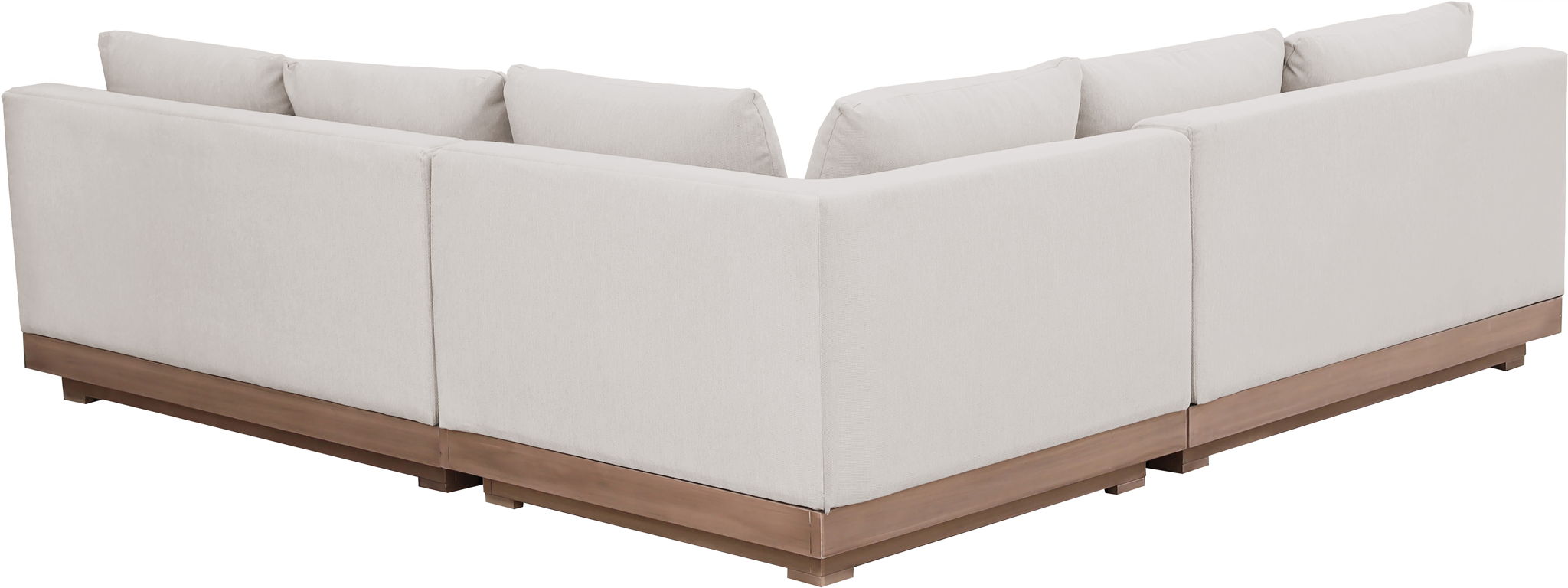 Solace - Olefin Performance Fabric 3 Piece Outdoor Patio Modular Sectional (2 Loveseats & Corner Chair)