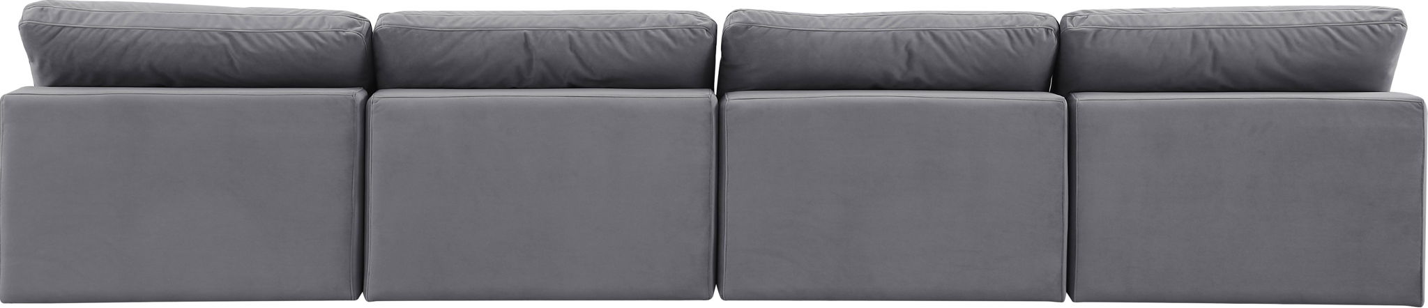 Comfy - Velvet Modular Armless Sofa 4 Seats