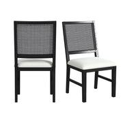 Bahama Breeze - Fabric Dining Chair (Set of 2) - White / Black