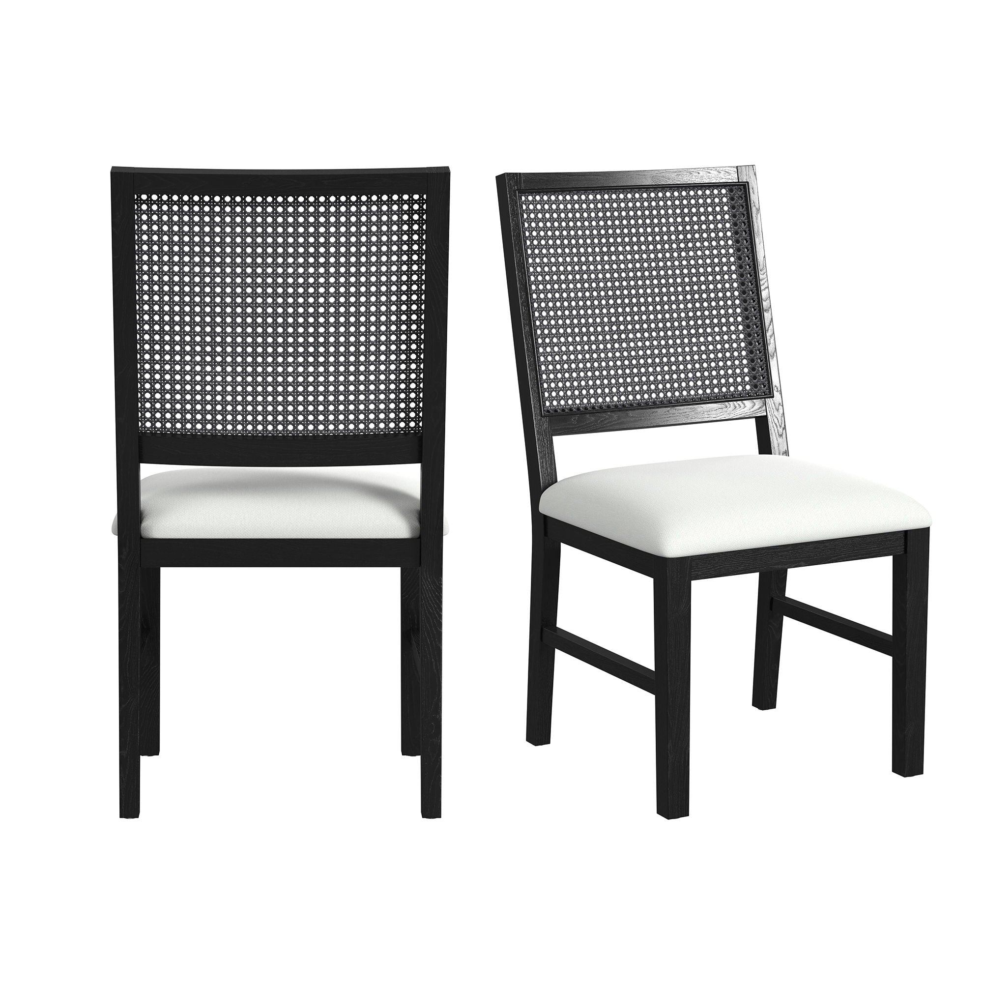 Bahama Breeze - Fabric Dining Chair (Set of 2) - White / Black