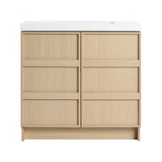 Freestanding Bathroom Vanity With Sink & 2 Soft Close Cabinet Doors