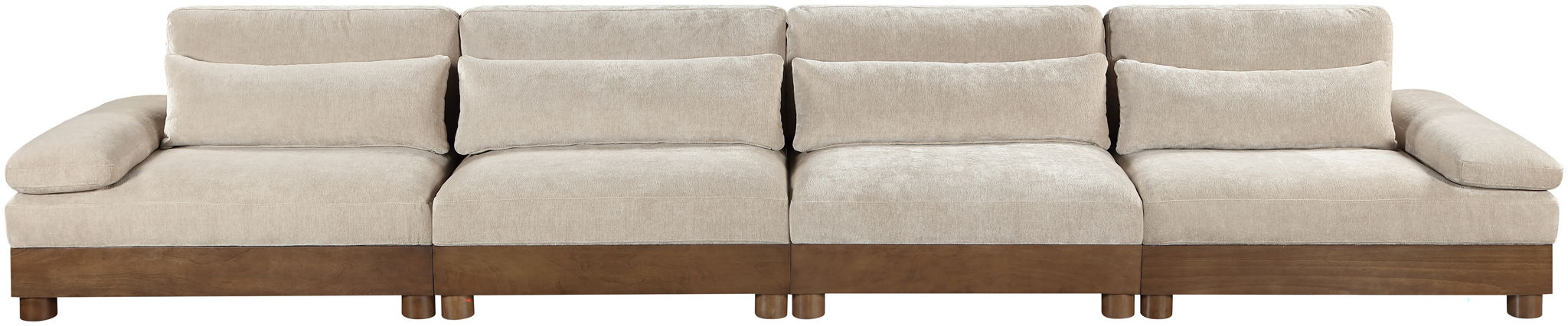 Turin - Chenille Fabric Upholstered Modular Sectional - Taupe