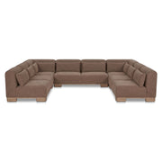 June - U Shaped Modular Sectional - Dark Brown