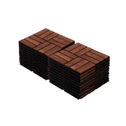 Interlocking Deck Tiles Checker Pattern, Square Acacia Hardwood Outdoor Flooring For Patio, Bancony, Pool Side