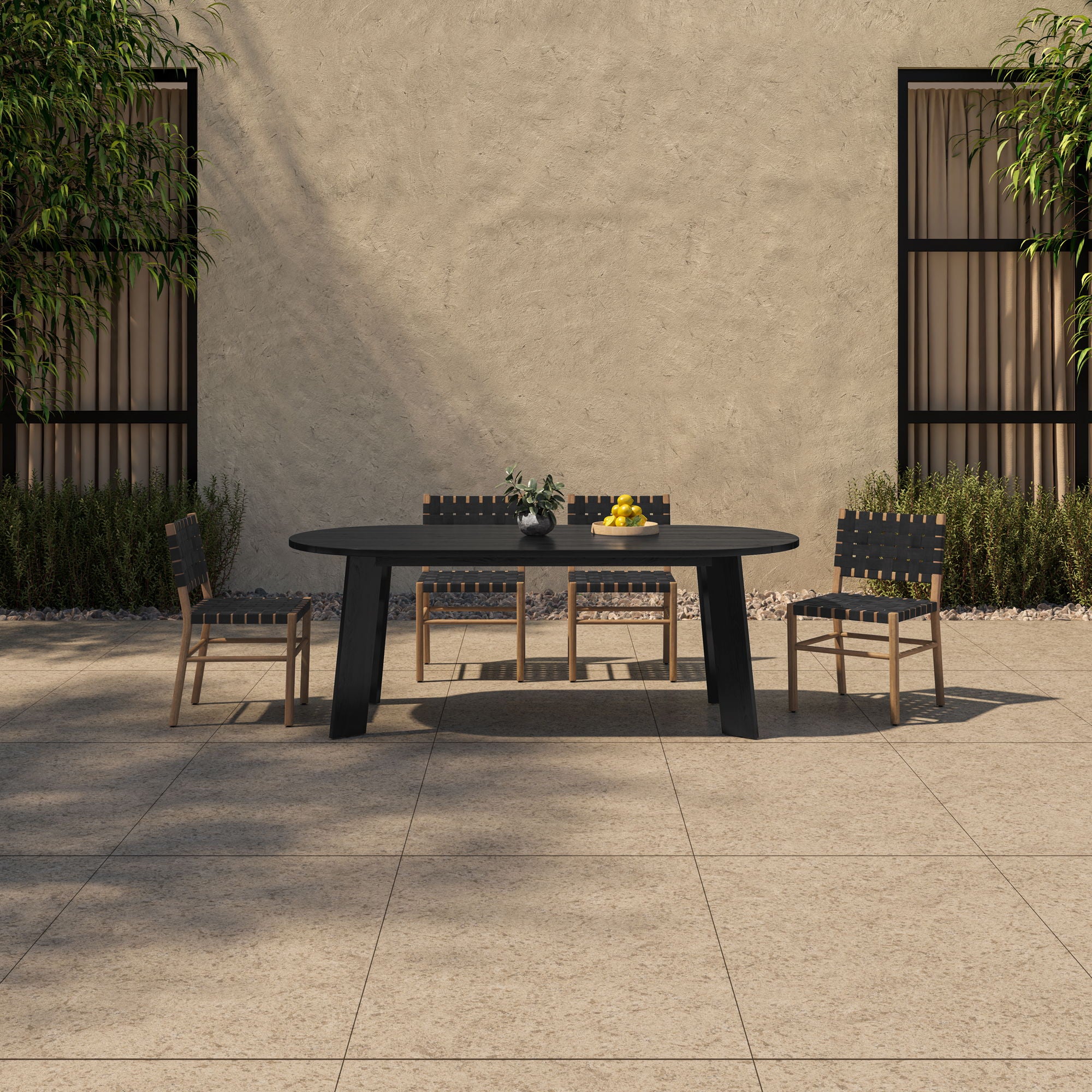 Mira - Outdoor Dining Chair - Black
