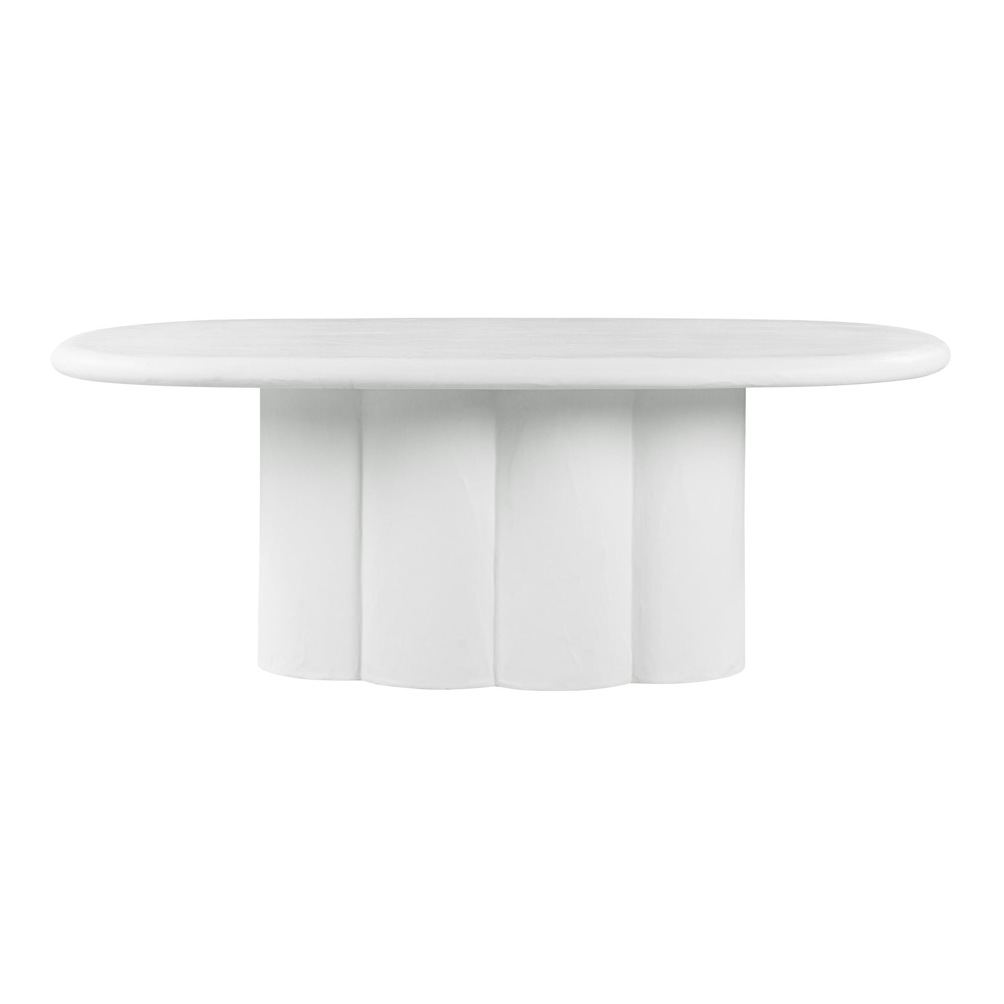 Elika - Faux Plaster Oval Dining Table