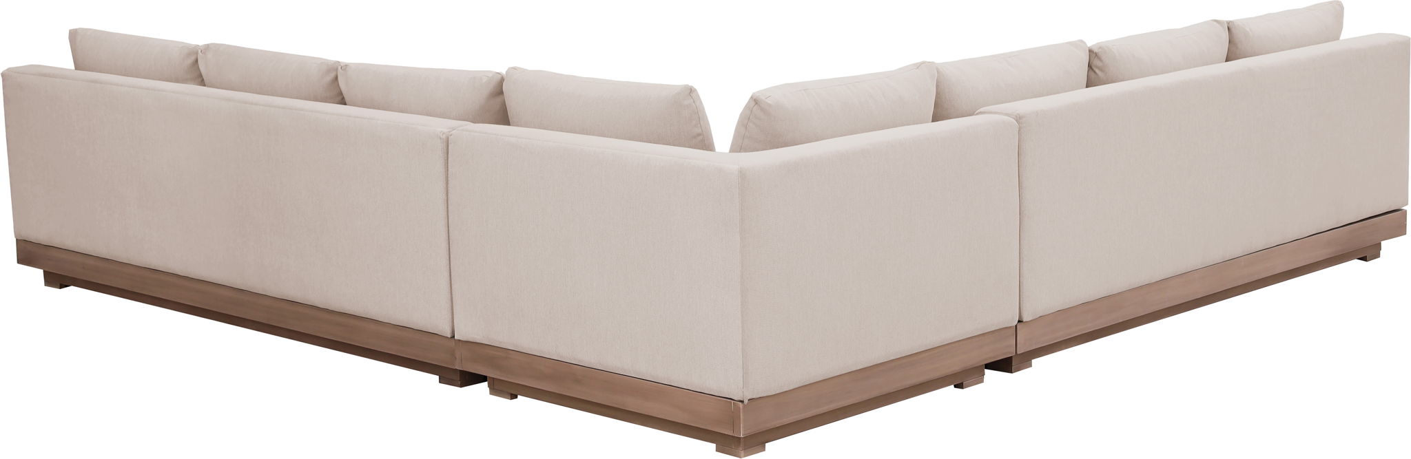 Solace - Olefin Performance Fabric 3 Piece Outdoor Patio Modular Sectional (2 Sofas & Corner Chair)