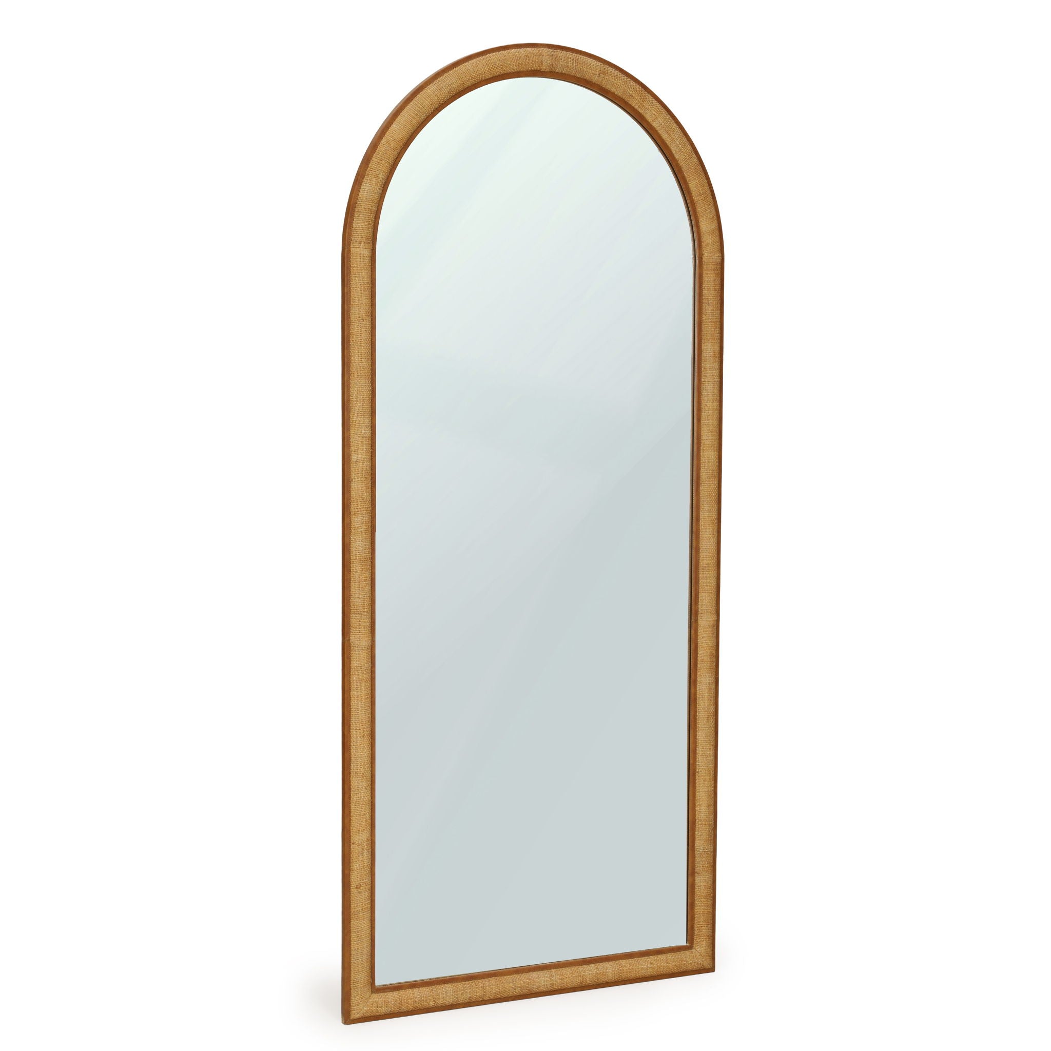 Arch - Raffia Contract-Grade Floor Mirror - Natural