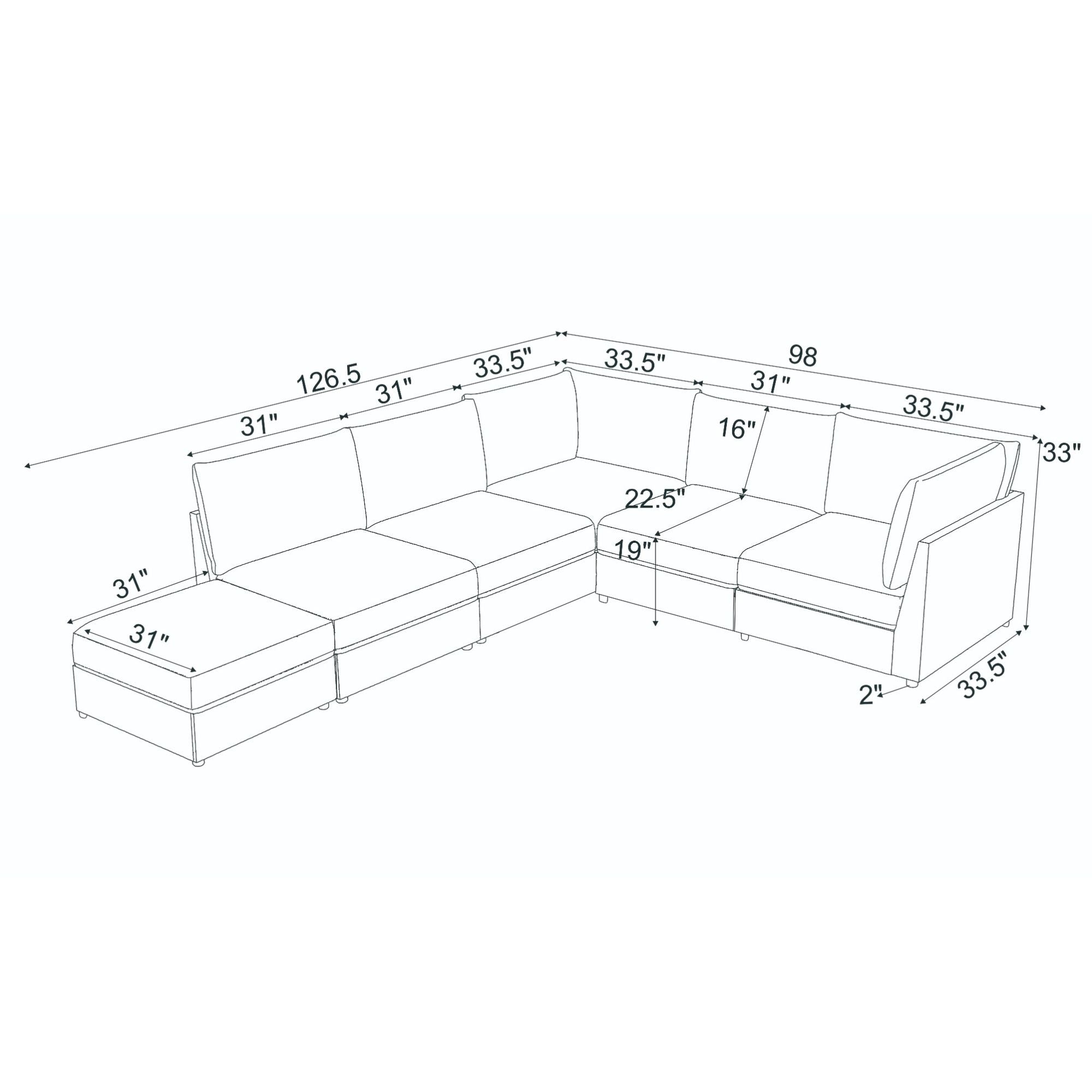 Modern Reversible Modular Sectional