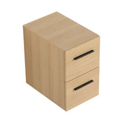 Floating Bathroom Vanity Drawer Base, Wall Mounted Storage With 2 Drawers - Light Oak