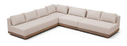 Solace - Olefin Performance Fabric 4 Piece Outdoor Patio Modular Sectional