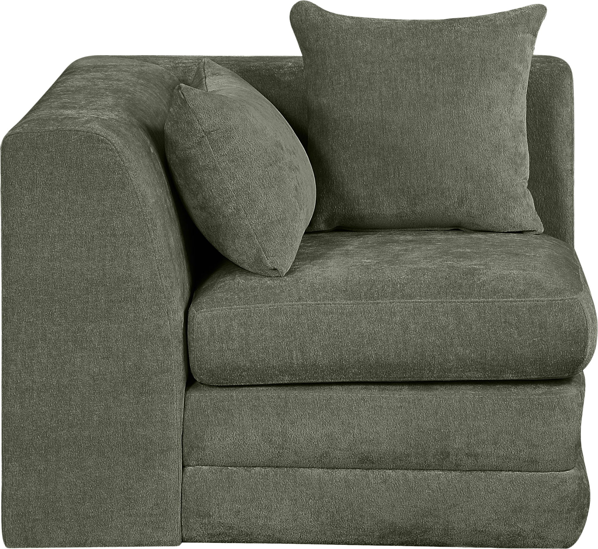 Stellar - Chenille Fabric Upholstered Modular Corner Chair