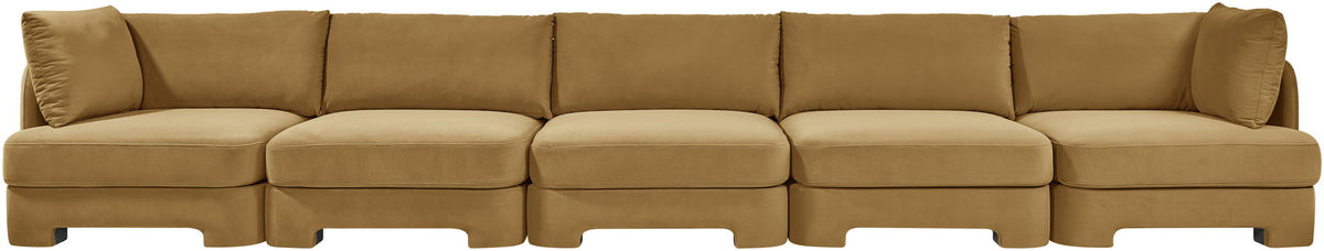 Hammond - Velvet Performance Fabric Upholstered 5 Piece Sofa