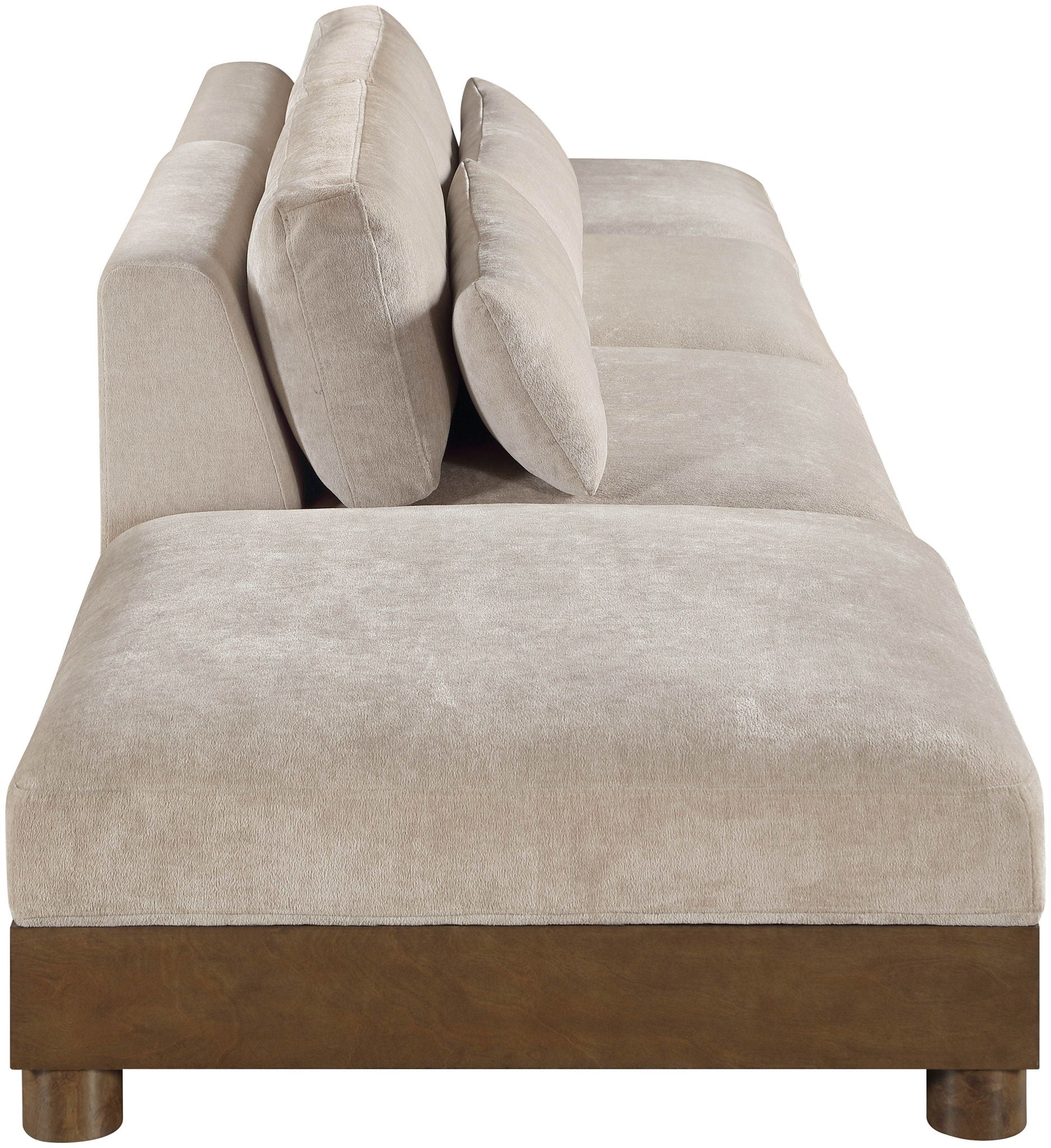 Turin - Chenille Fabric Upholstered Modular Sectional - Taupe