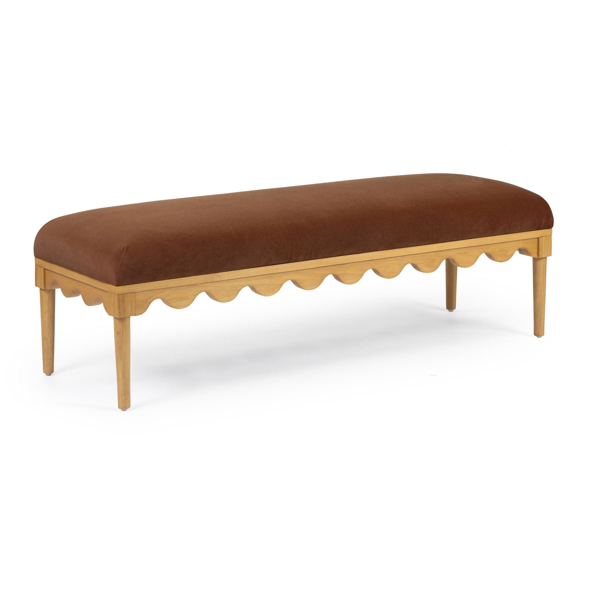 Oodle - Vegan Mohair Bench, Natural Ash Legs