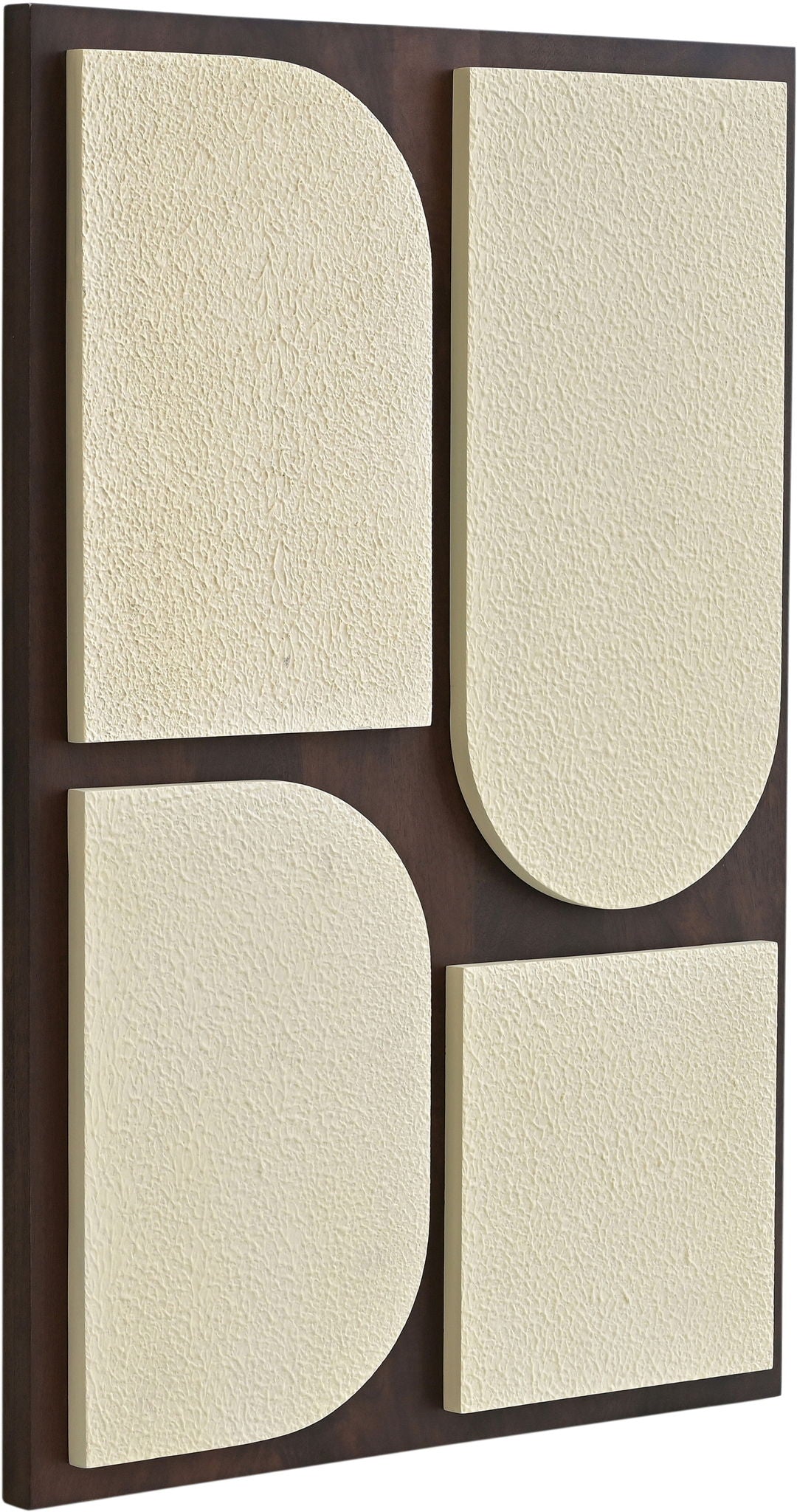 Icon - Mango Wood 4 Piece Wall Art - Brown / Natural