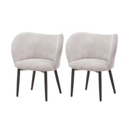 Dining Chair With Curved Padded Back (Set of 2) - Gray
