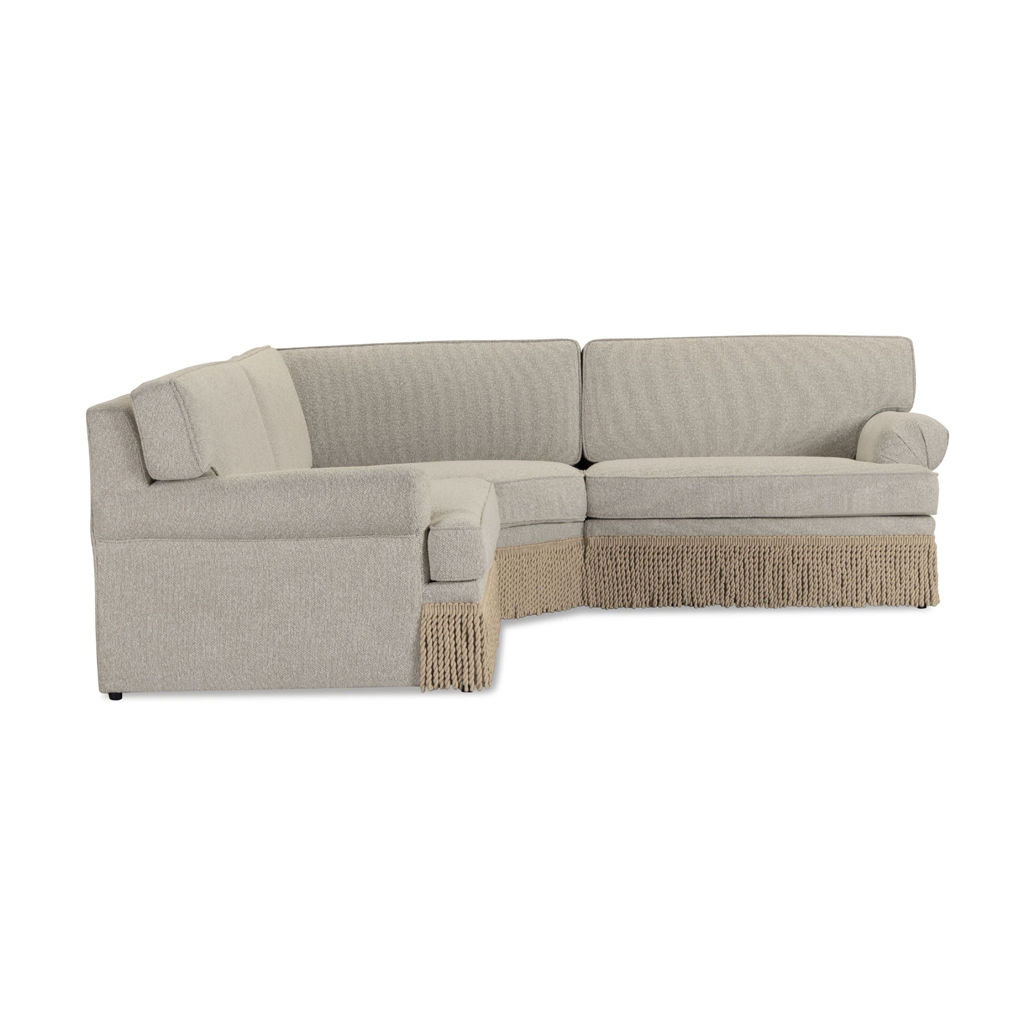 Yvette - 3-Piece Performance Boucle L-Sectional - Warm Gray