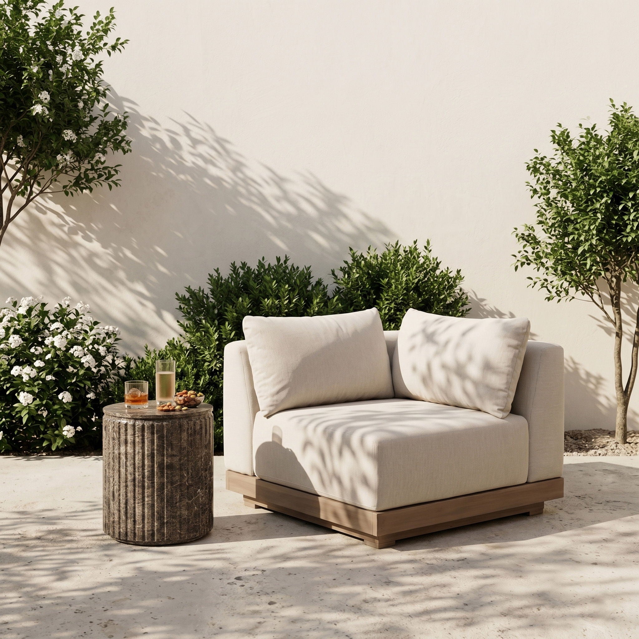 Solace - Olefin Performance Fabric Outdoor Patio Modular Corner Chair