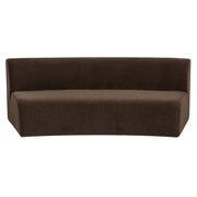 Naomi - Concave Sofa - Dark Brown