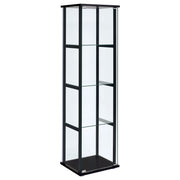 Serena - 4 Shelf Curio Cabinet - Black