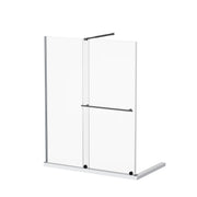 Guyou Glass Shower Door, Sliding Door Dual Usage - Chrome