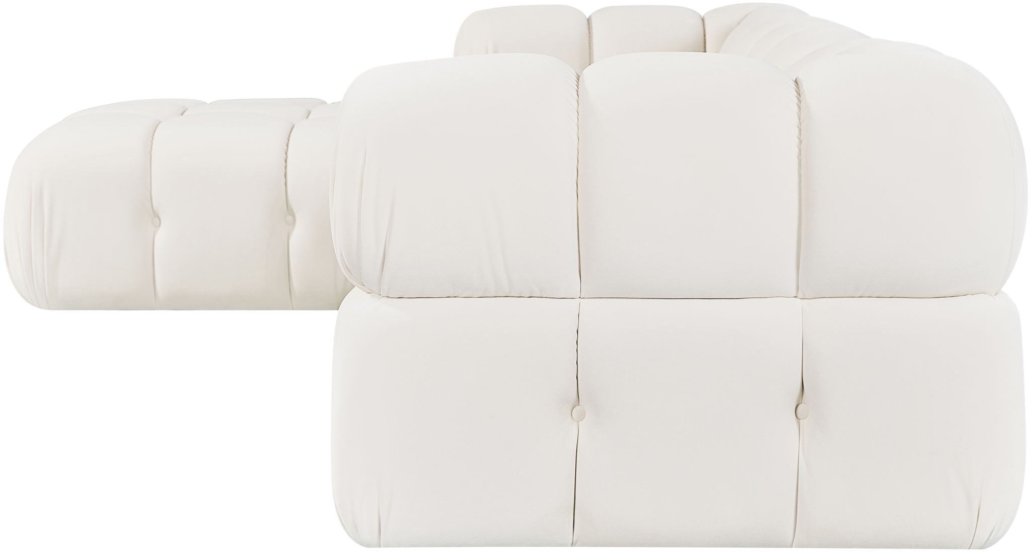 Orin - Velvet 4 Piece Modular Sectional With Chaise