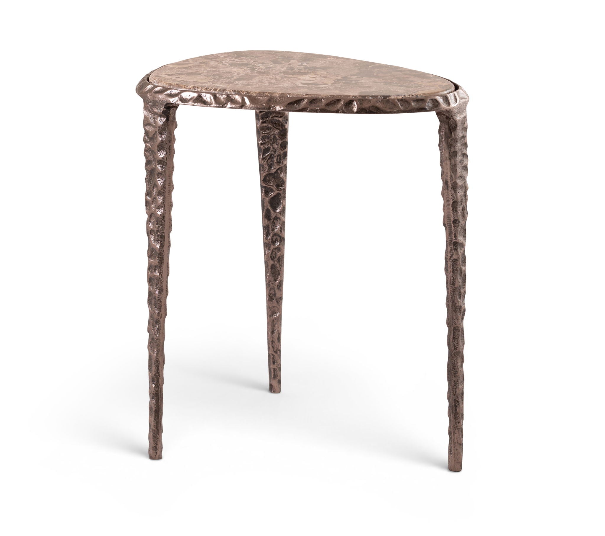 Gild - Aluminum Base And Genuine Marble Top Table - Bronze Finish