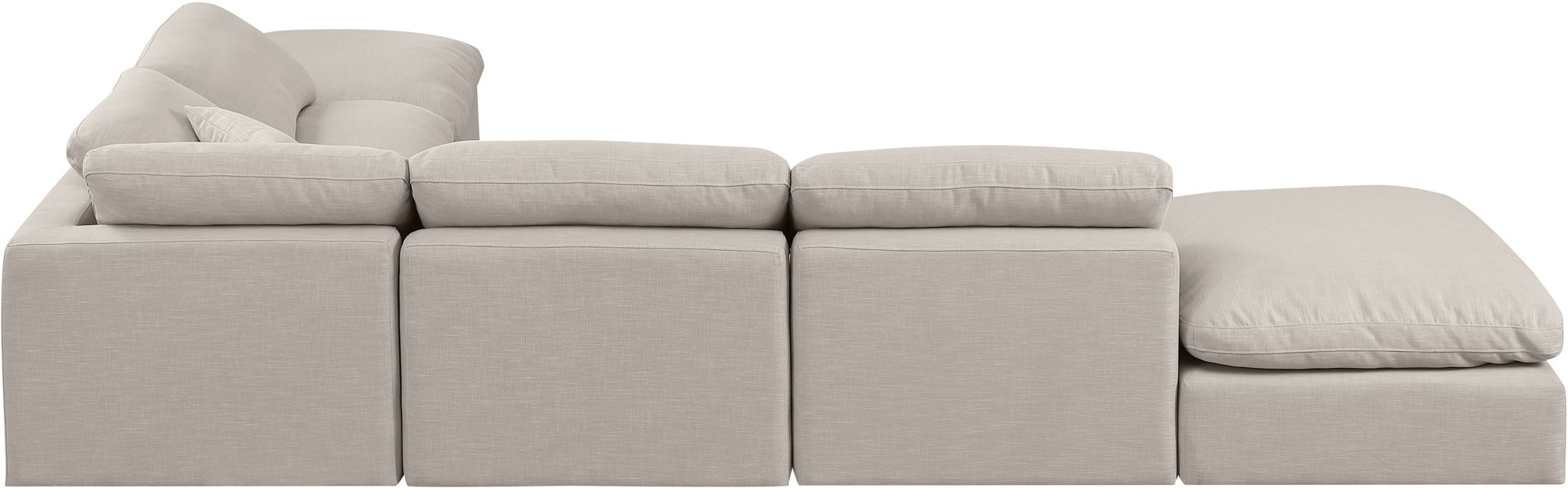 Indulge - Linen 6 Piece Modular Armless Sectional
