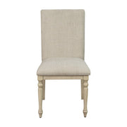 Fiona - Upholstered Dining Chair With Turned Legs (Set of 2) - Light Gray