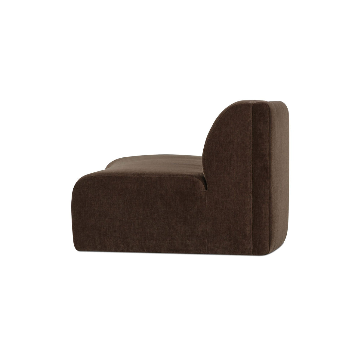 Naomi - Concave Sofa - Dark Brown