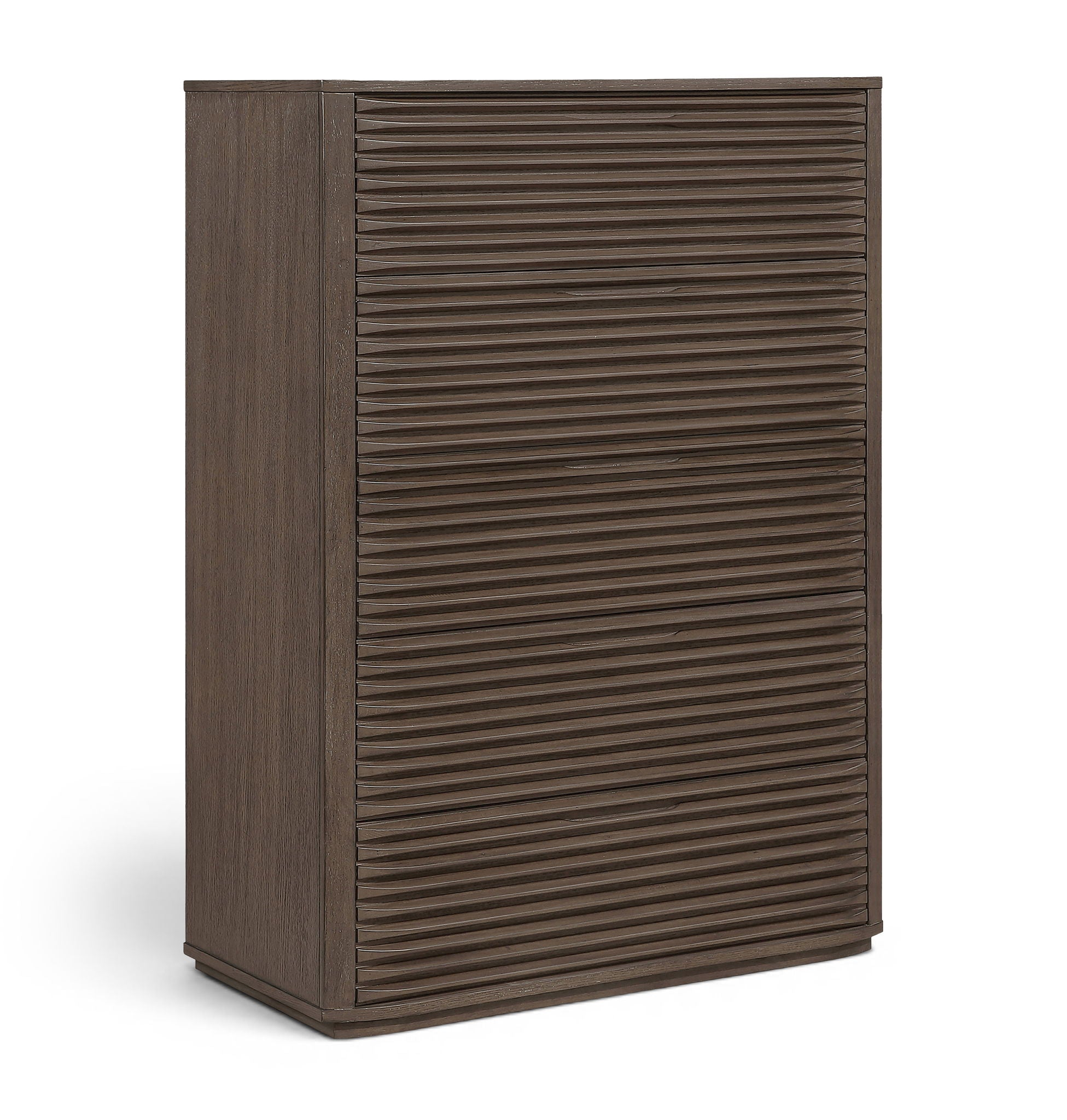 Morino - Oak Veneer And Solid Wood Chest - Brown