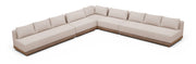 Solace - Olefin Fabric 5 Piece Outdoor Patio Modular Sectional