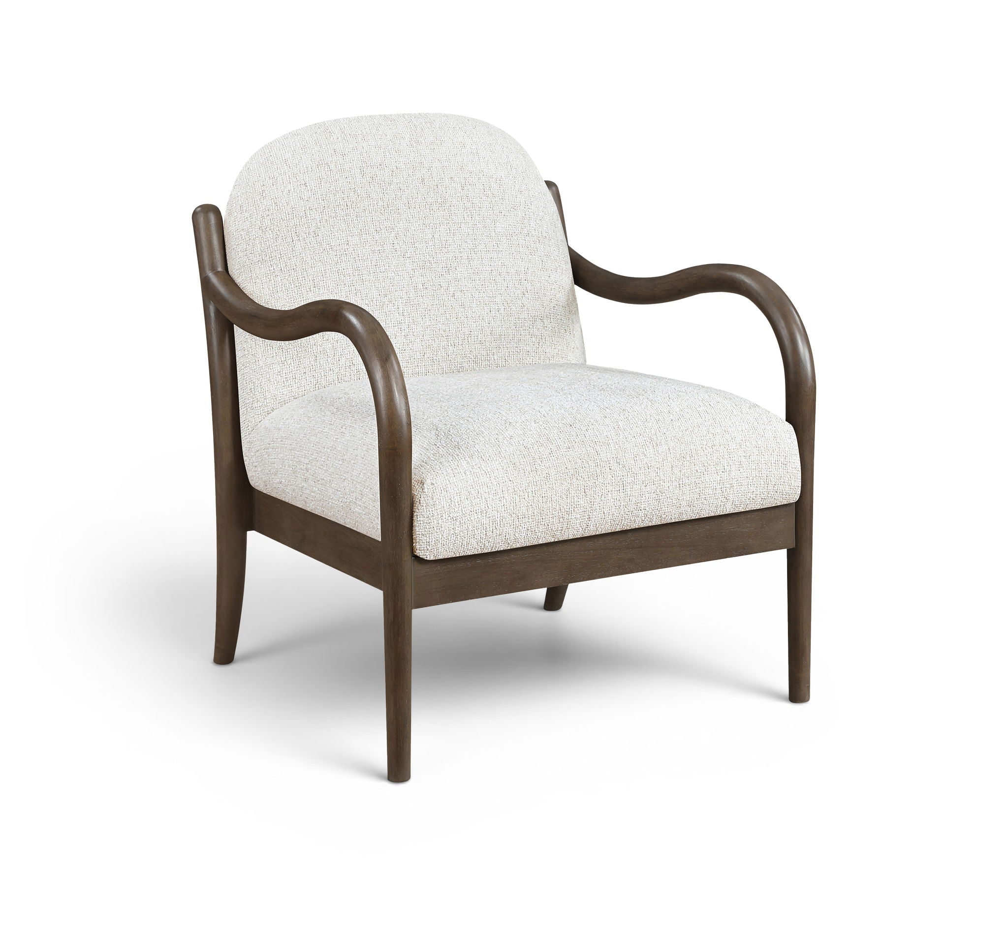 Helmsley - Performance Fabric Upholstered Accent Chair - Brown Frame