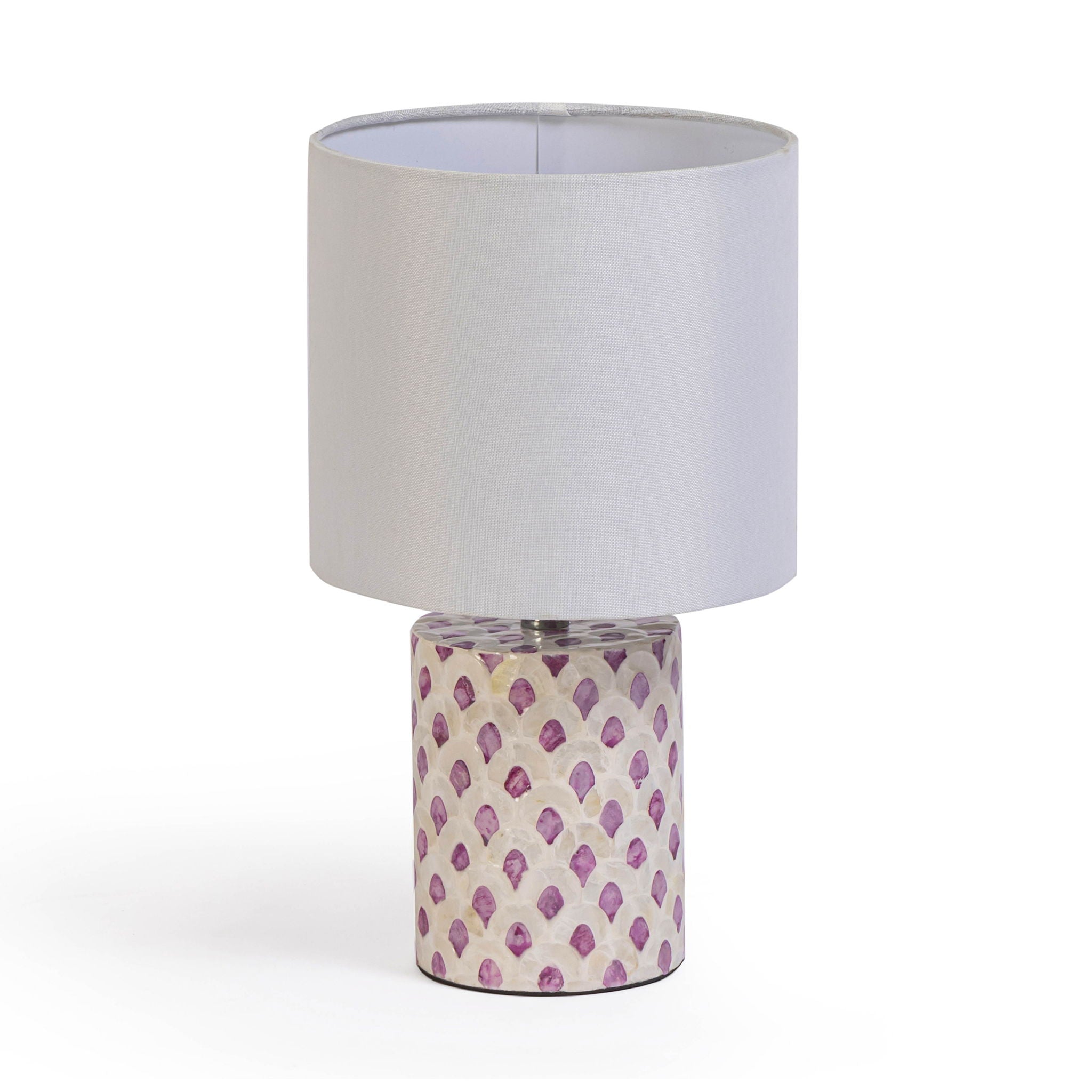 Merlot - Capiz Shell Table Lamp - Pink
