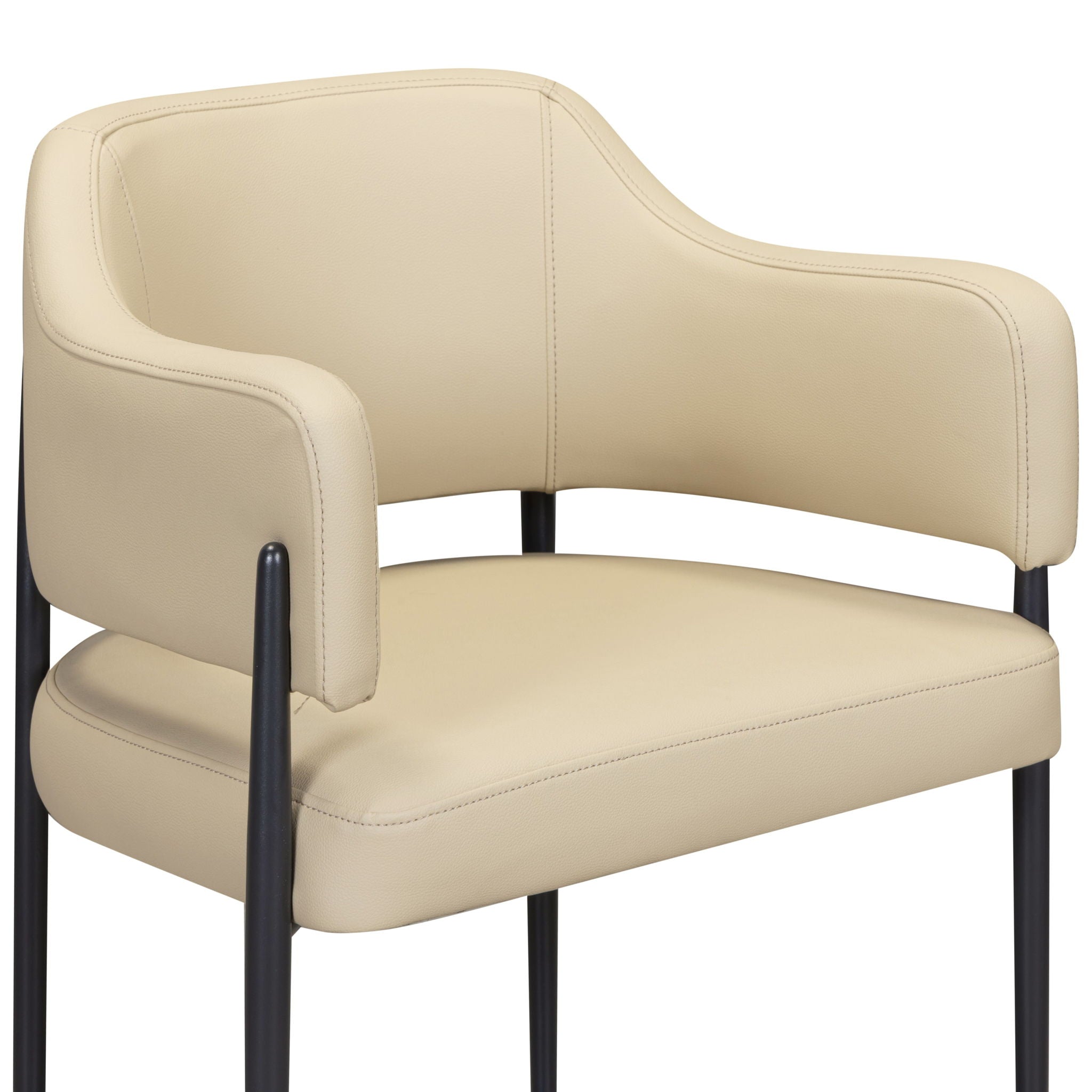Sezanne - Vegan Leather Dining Chair - Taupe