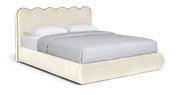 Tempo - Velvet Upholstered Bed - Cream